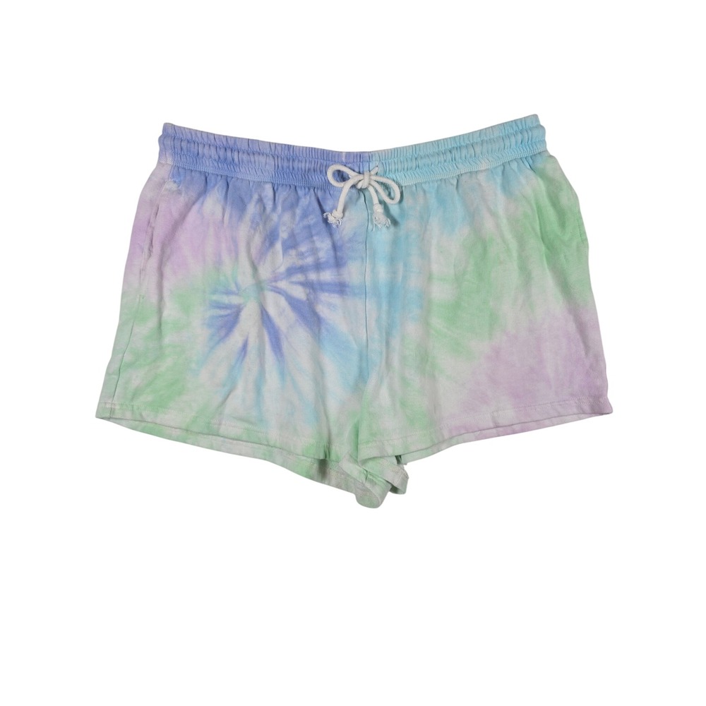 Aeropostale Tie Dye Slouchy Sweat Shorts Pastel Women's XL Summer Comfy
